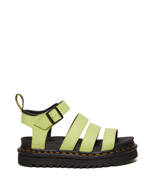 Blaire Athena leather strap sandals in Lime Green