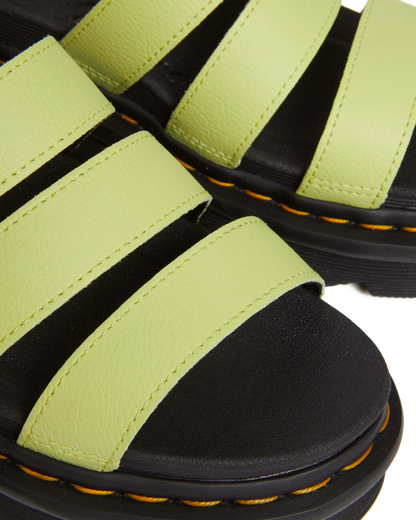 Blaire Athena leather strap sandals in Lime Green