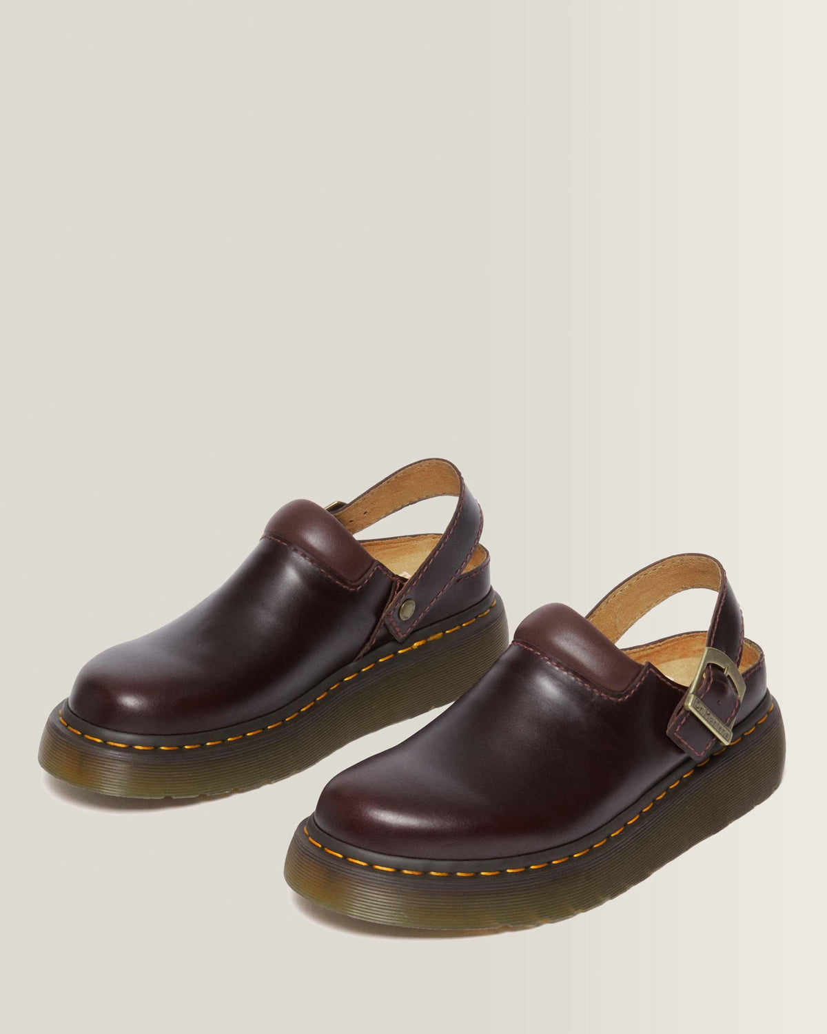Laketen Atlas Leather Slingback Platform Mules in Charro