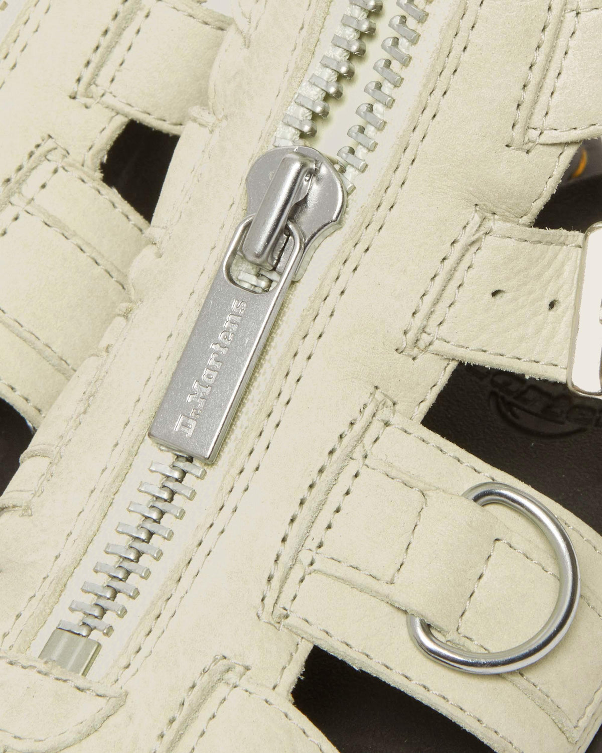 Olson Tumbled Nubuck Leather Gladiator Zip Sandals in Smoked Mint