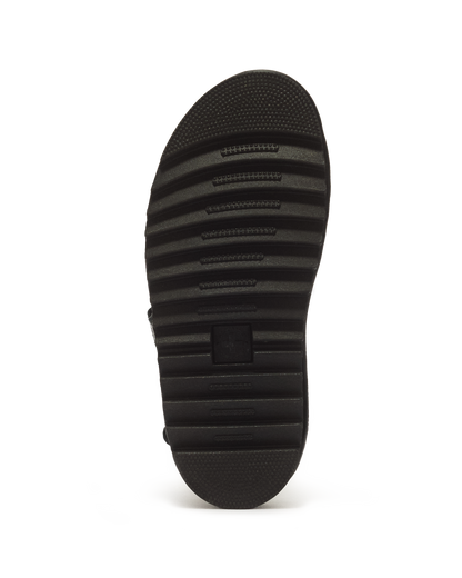 Voss II Athena Leather Strap Sandals in Black