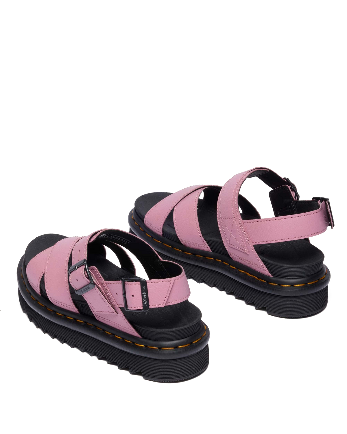 Voss II Athena Leather Strap Sandals in Dusty Rose