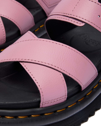 Voss II Athena Leather Strap Sandals in Dusty Rose
