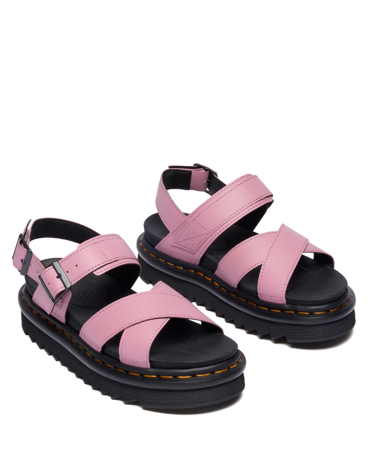 Voss II Athena Leather Strap Sandals in Dusty Rose