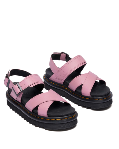 Voss II Athena Leather Strap Sandals in Dusty Rose