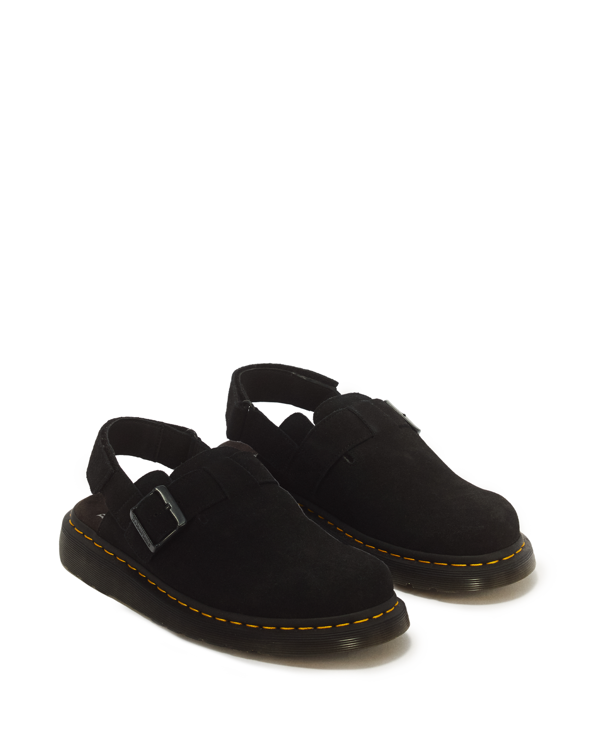 Jorge II Suede Slingback Mules in Black
