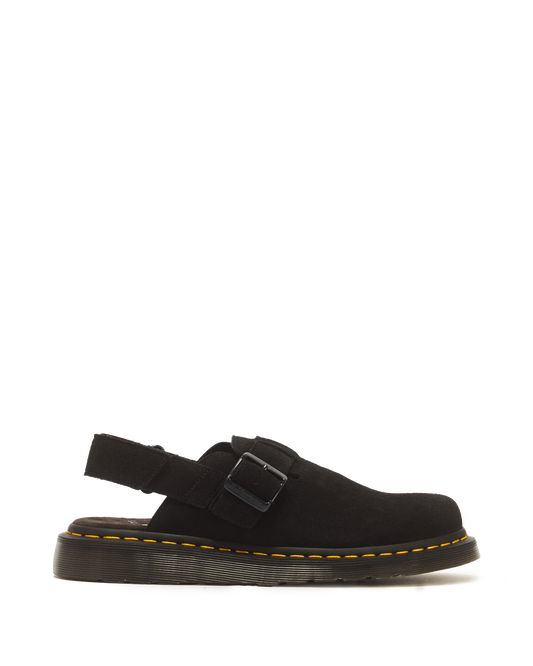 Jorge II Suede Slingback Mules in Black