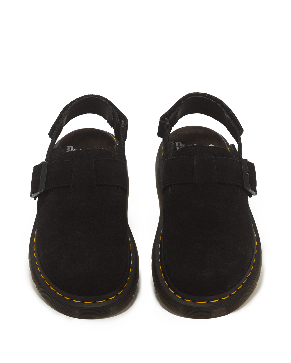 Jorge II Suede Slingback Mules in Black