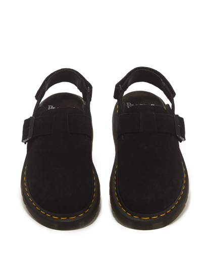 Jorge II Suede Slingback Mules in Black