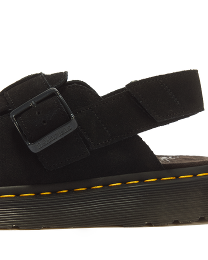 Jorge II Suede Slingback Mules in Black
