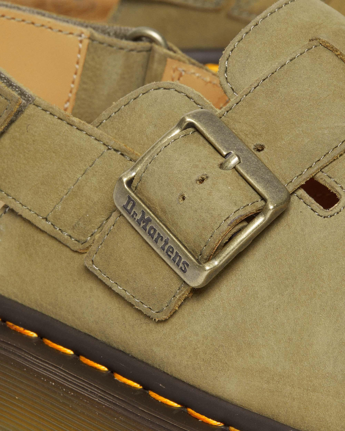 Jorge II Tumbled Nubuck Leather Slingback Mules in Muted Olive