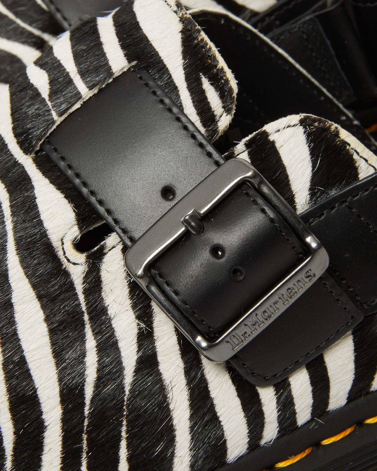 Jorge II Hair-on Animal Print Slingback Mules in Black+white