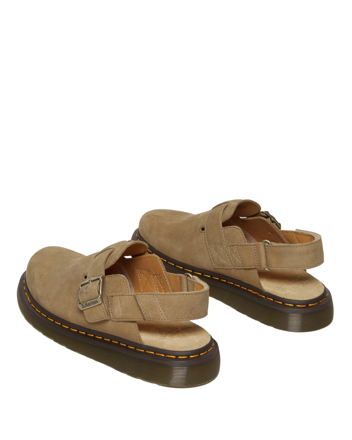 Jorge II Tumbled Nubuck Leather Slingback Mules in Savannah Tan
