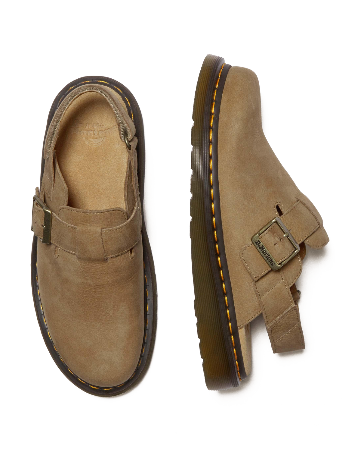 Jorge II Tumbled Nubuck Leather Slingback Mules in Savannah Tan