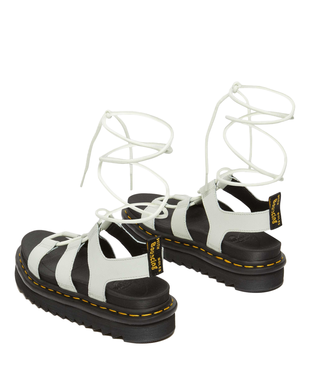 Nartilla Athena leather gladiator sandals in Smoked Mint
