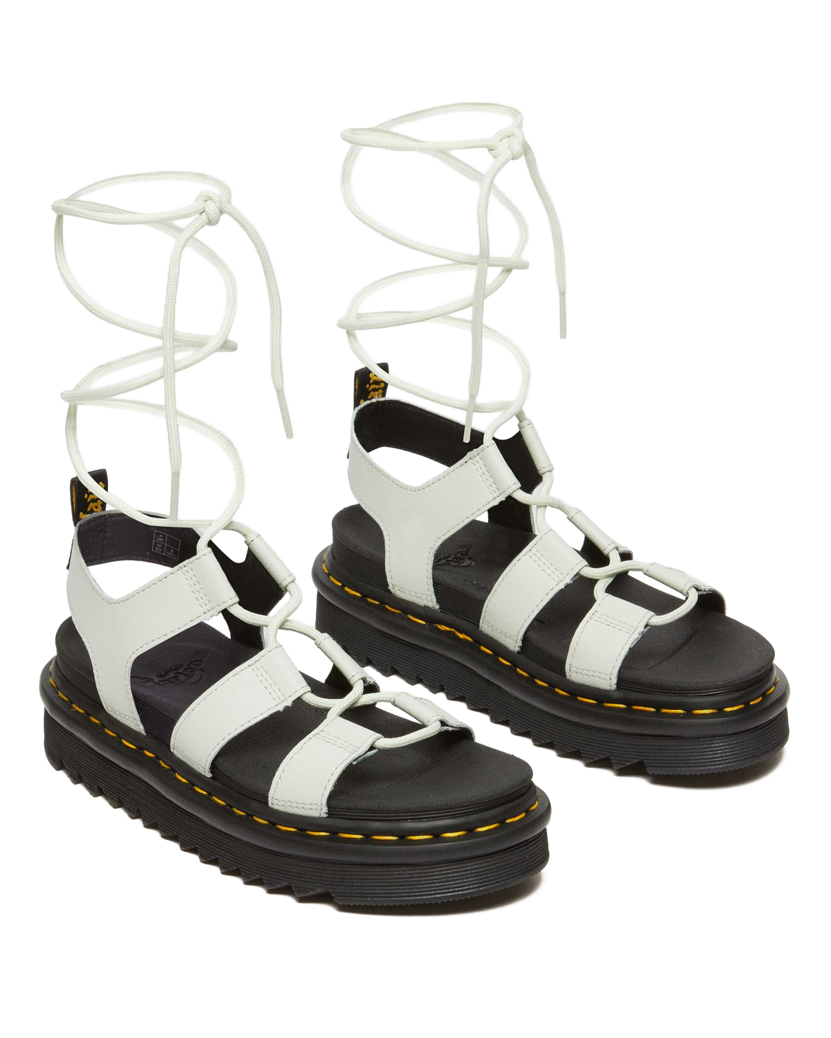 Nartilla Athena leather gladiator sandals in Smoked Mint