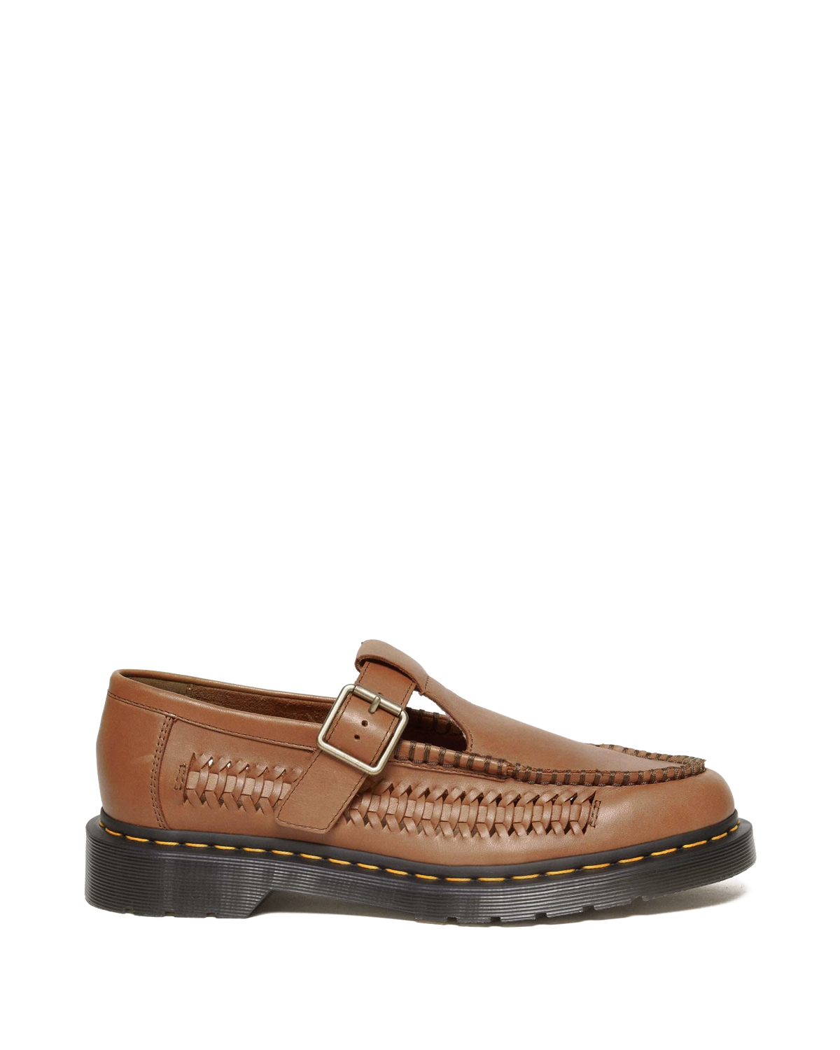 Adrian T-Bar Leather Mary Jane Shoes in British Tan