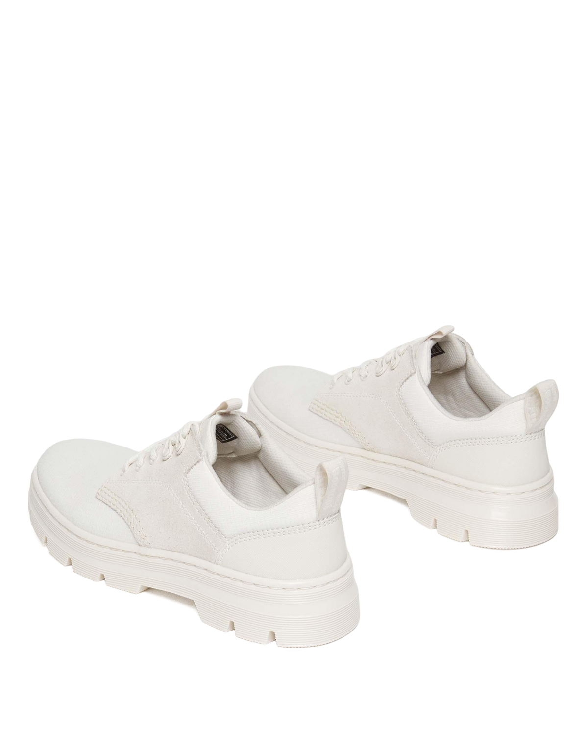 Reeder Suede & Poly Utility Shoes in Off White+Natural