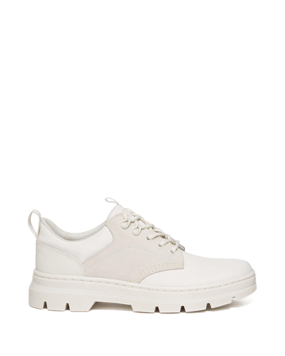 Reeder Suede & Poly Utility Shoes in Off White+Natural