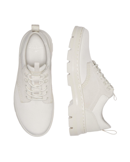 Reeder Suede & Poly Utility Shoes in Off White+Natural