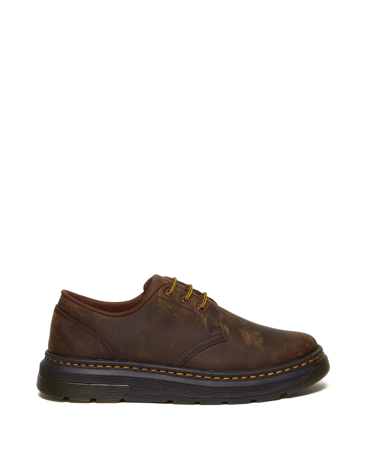 Crewson Lo Crazy Horse Leather Casual Shoes in Dark Brown