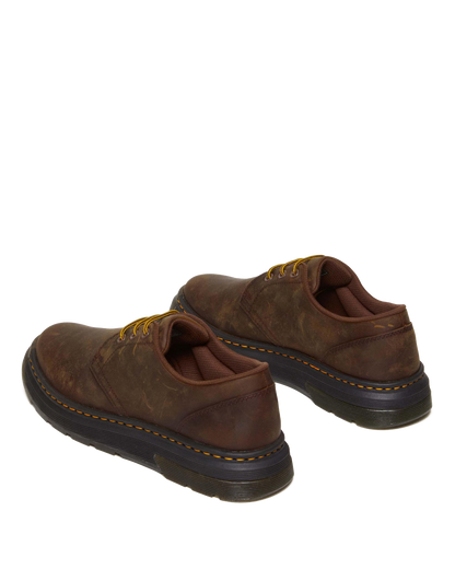 Crewson Lo Crazy Horse Leather Casual Shoes in Dark Brown