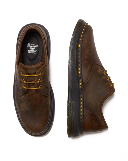 Crewson Lo Crazy Horse Leather Casual Shoes in Dark Brown