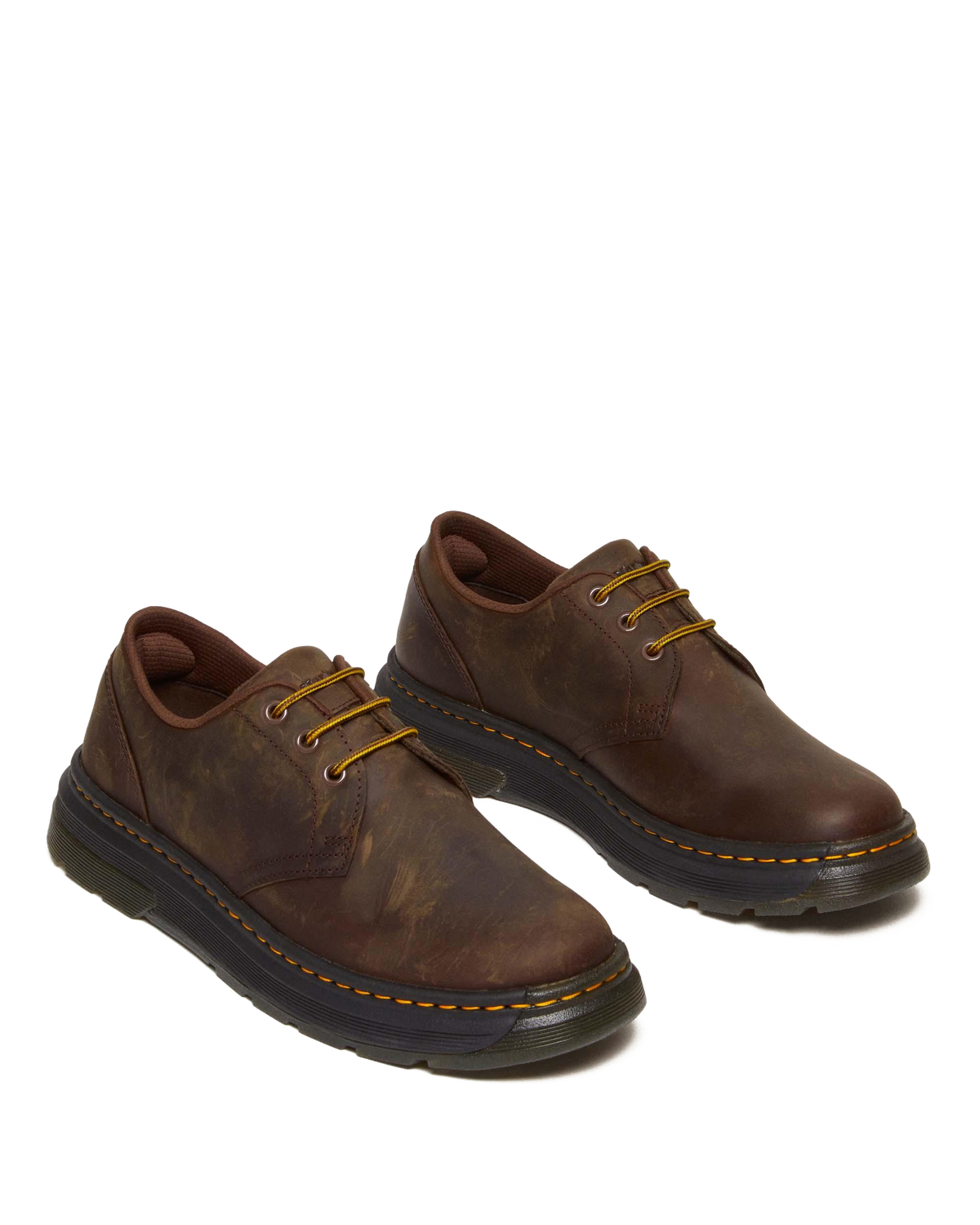 Crewson Lo Crazy Horse Leather Casual Shoes in Dark Brown