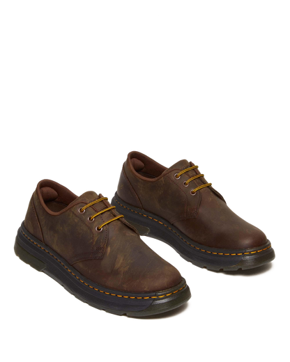 Crewson Lo Crazy Horse Leather Casual Shoes in Dark Brown