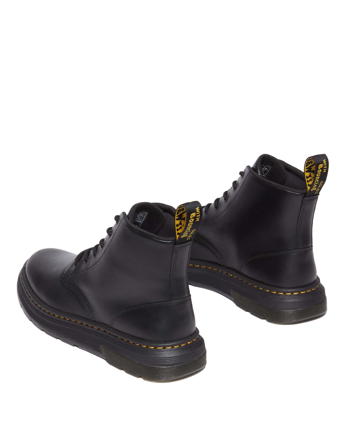 Crewson Chukka Lace Up Leather Boots in Black