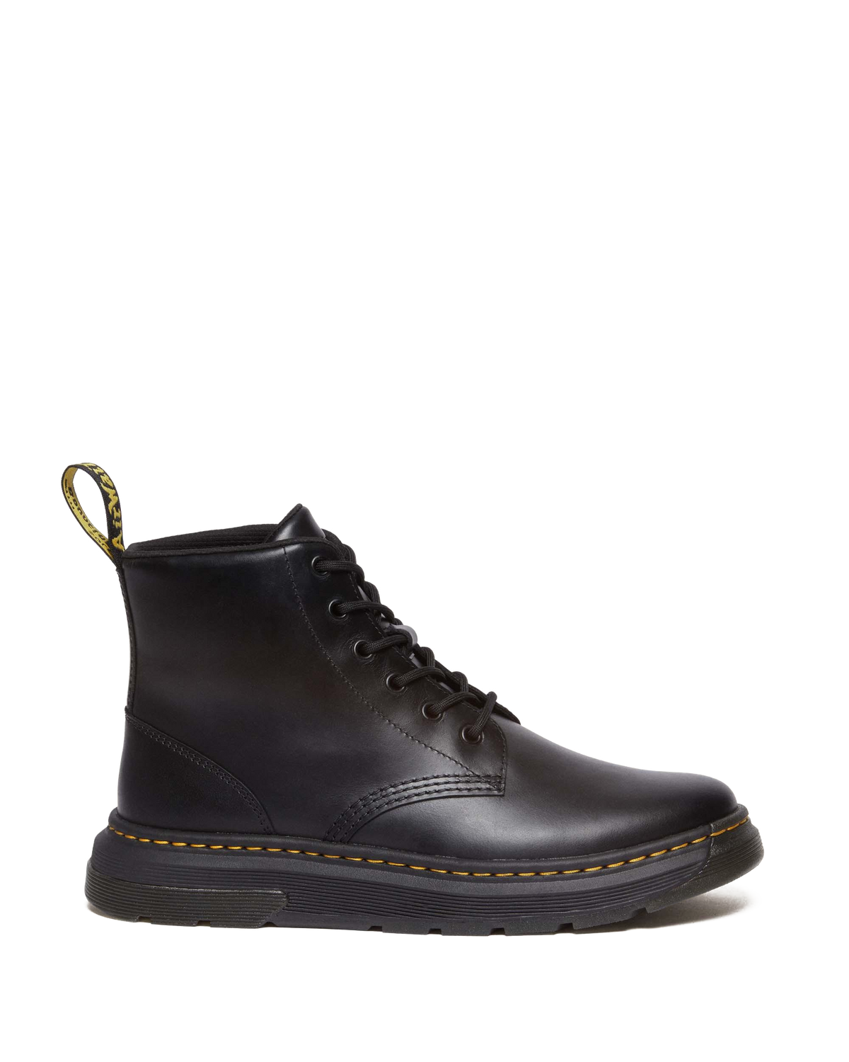 Crewson Chukka Lace Up Leather Boots in Black