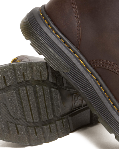 Crewson Crazy Horse Leather Casual Chukka Boots in Dark Brown