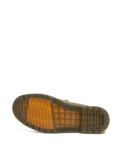 Adrian Tumbled Nubuck Leather Tassel Loafers in Muted Olive