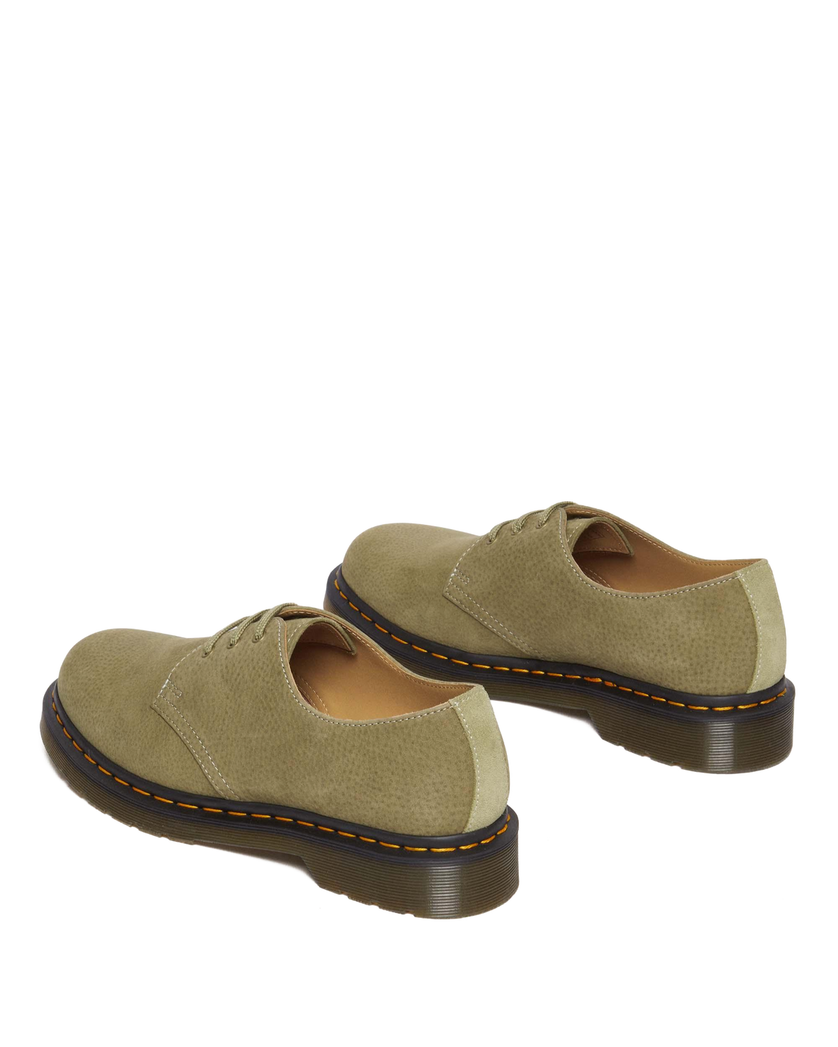 1461 Tumbled Nubuck Leather Oxford Shoes in Muted Olive