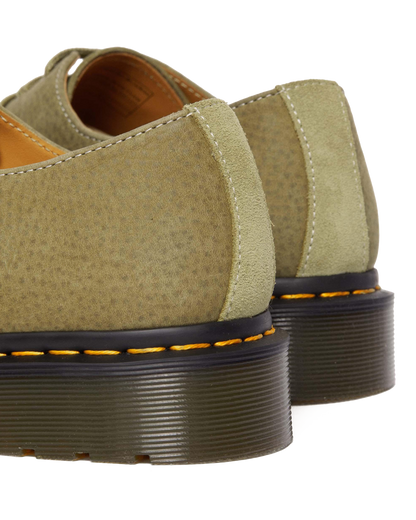 1461 Tumbled Nubuck Leather Oxford Shoes in Muted Olive
