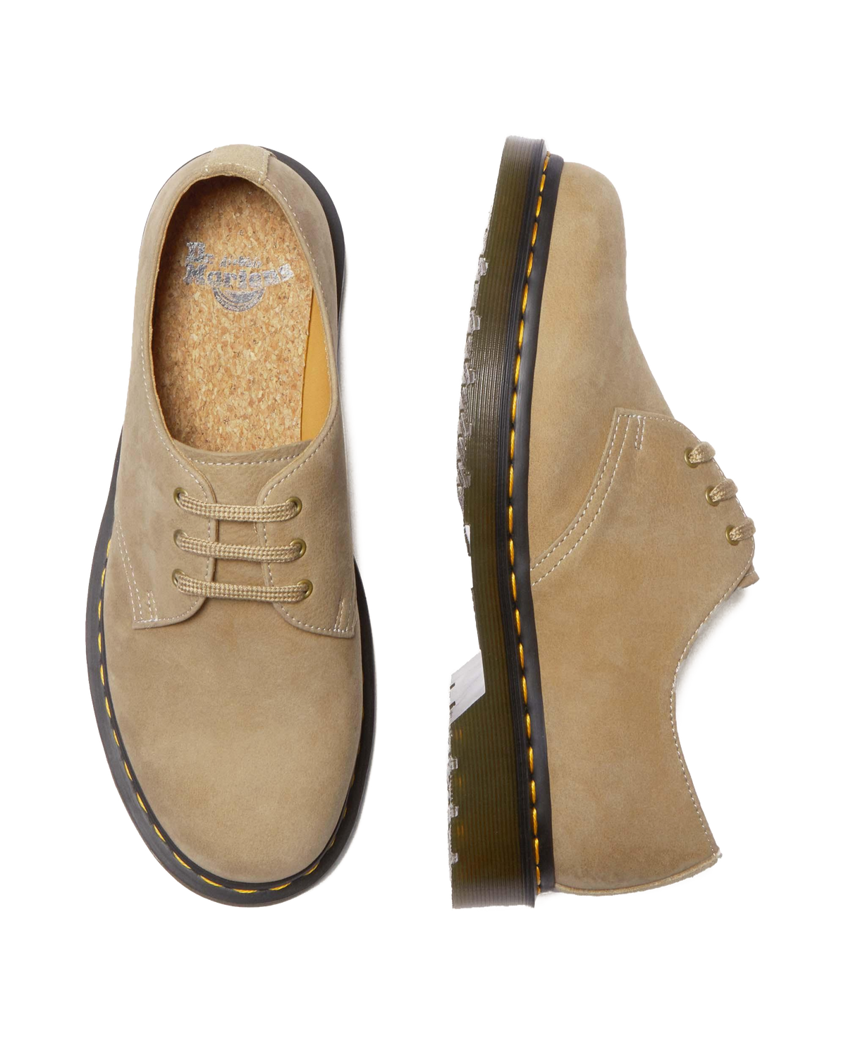 1461 Tumbled Nubuck Leather Oxford Shoes in Savannah Tan