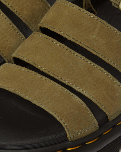 Blaire Tumbled Nubuck sandals in Muted Olive