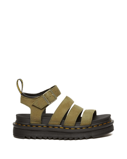 Blaire Tumbled Nubuck sandals in Muted Olive