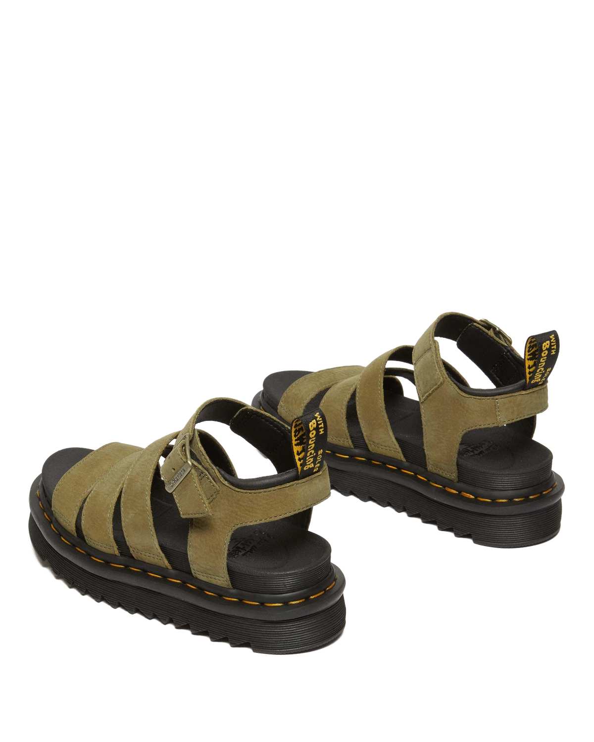 Blaire Tumbled Nubuck sandals in Muted Olive