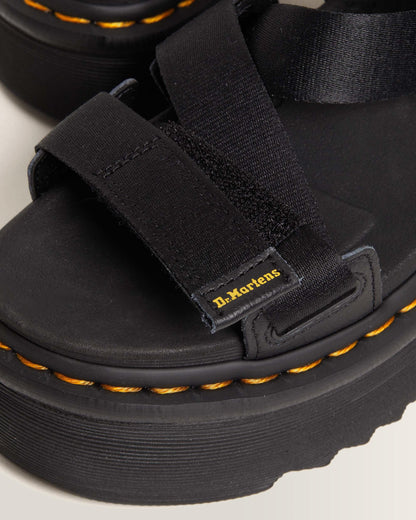 Kimber II Athena leather strap sandals in Black
