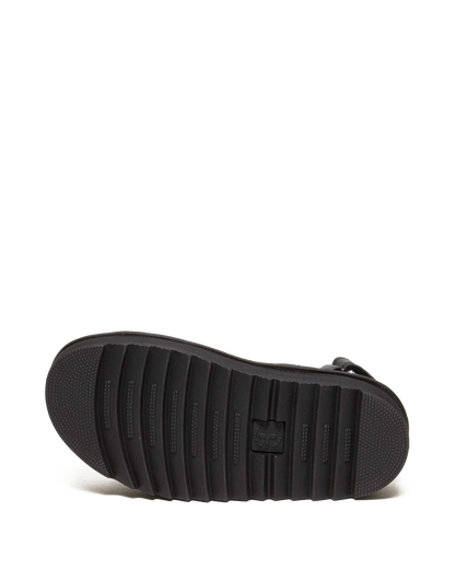 Kimber II Athena leather strap sandals in Black