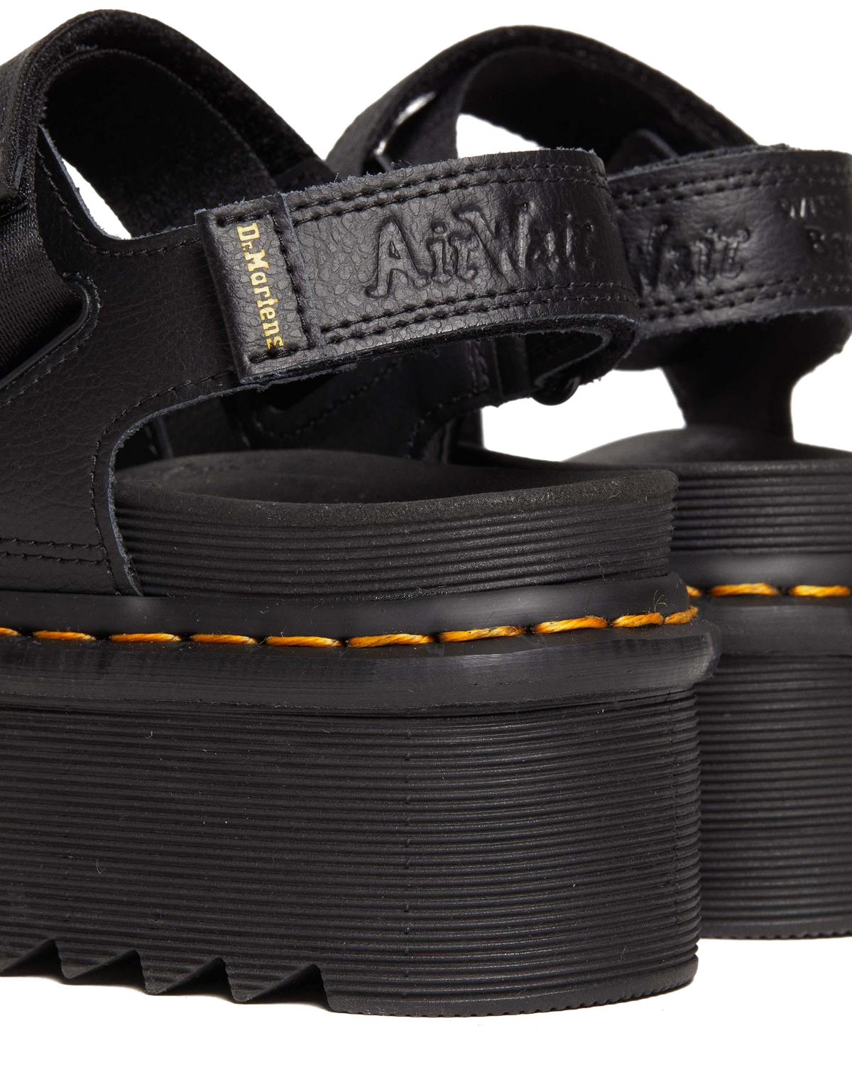 Kimber II Athena leather strap sandals in Black