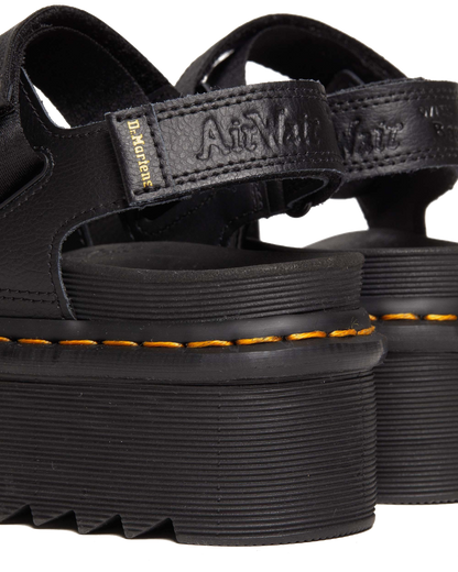 Kimber II Athena leather strap sandals in Black