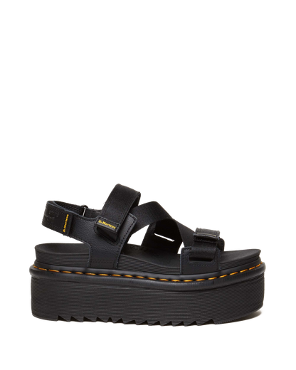 Kimber II Athena leather strap sandals in Black
