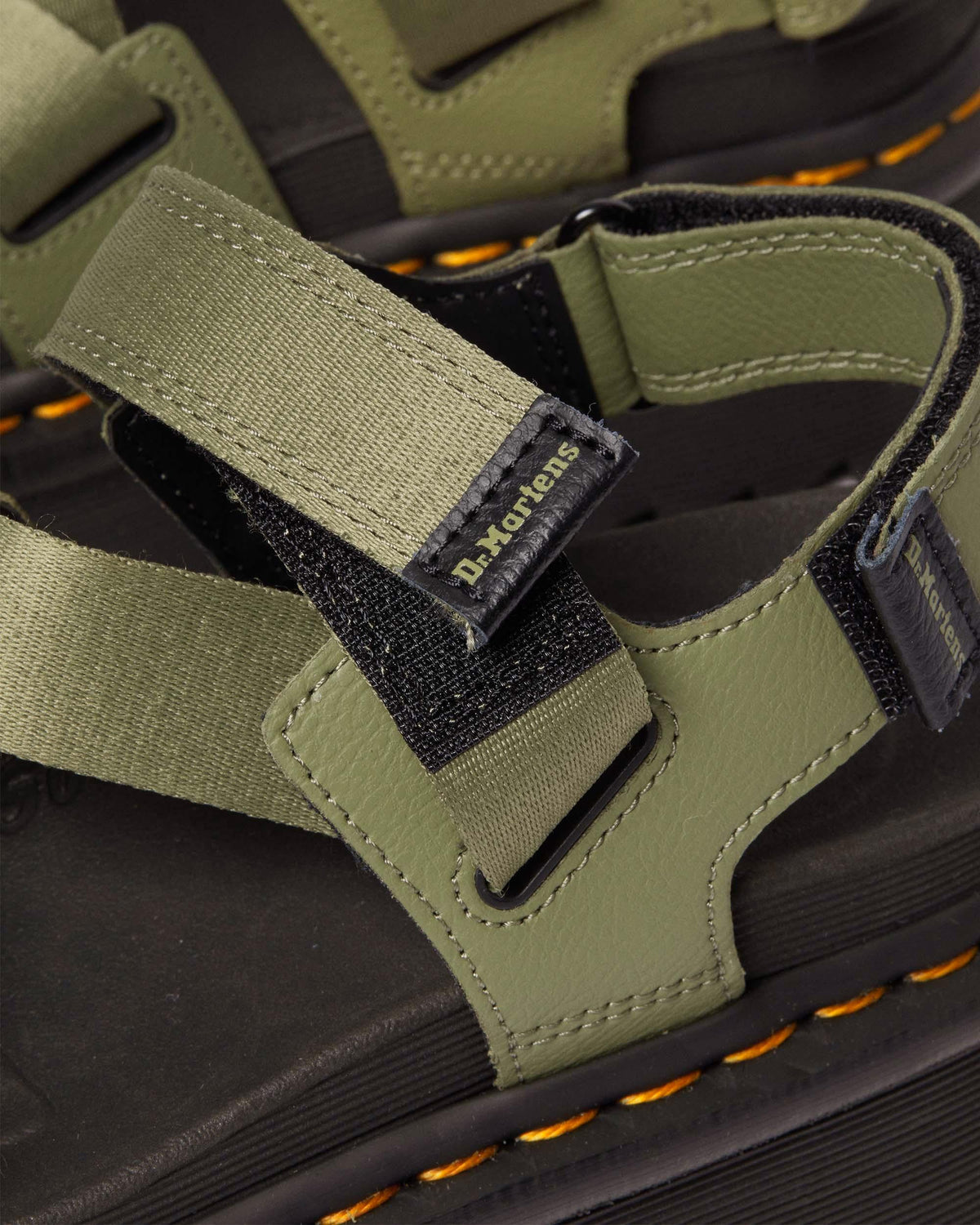 Kimber II Athena leather strap sandals in Olive