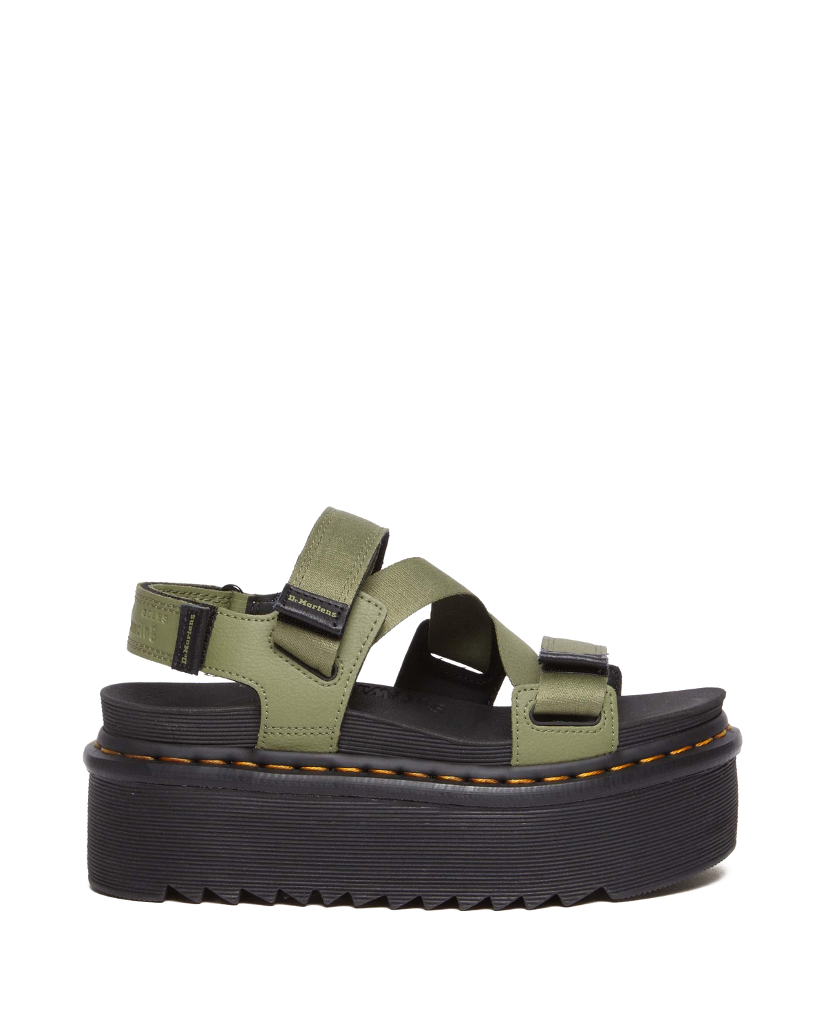 Kimber II Athena leather strap sandals in Olive