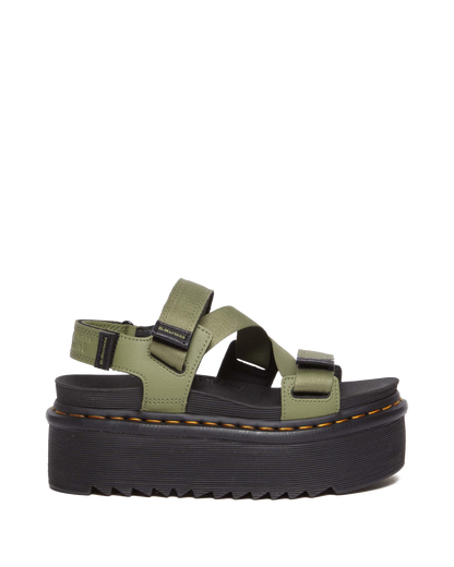 Kimber II Athena leather strap sandals in Olive