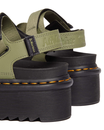 Kimber II Athena leather strap sandals in Olive