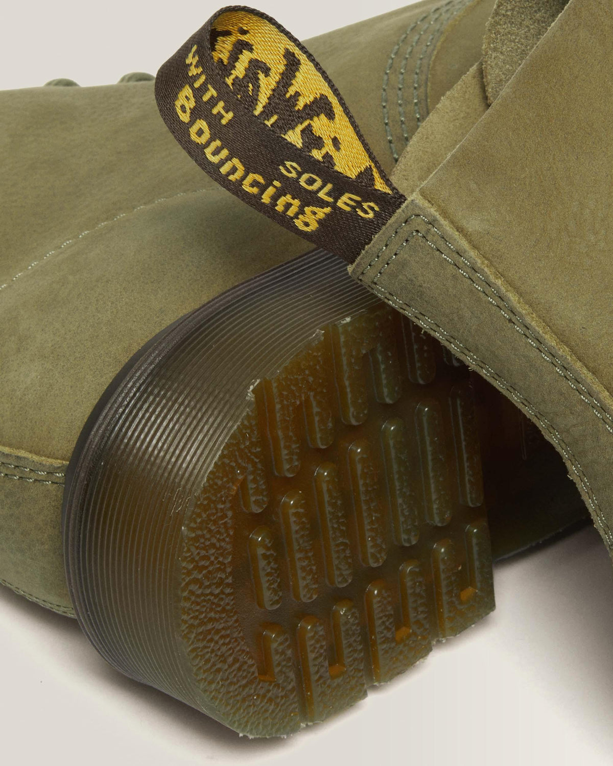101 Tumbled Nubuck Leather Ankle Boots in Muted Olive