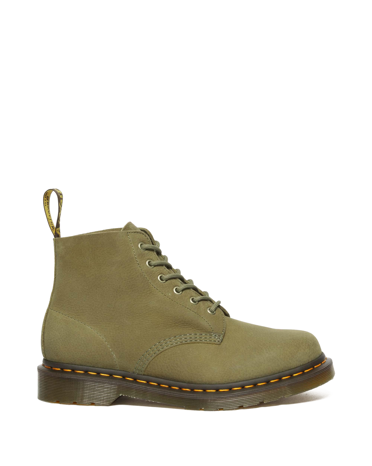 101 Tumbled Nubuck Leather Ankle Boots in Muted Olive